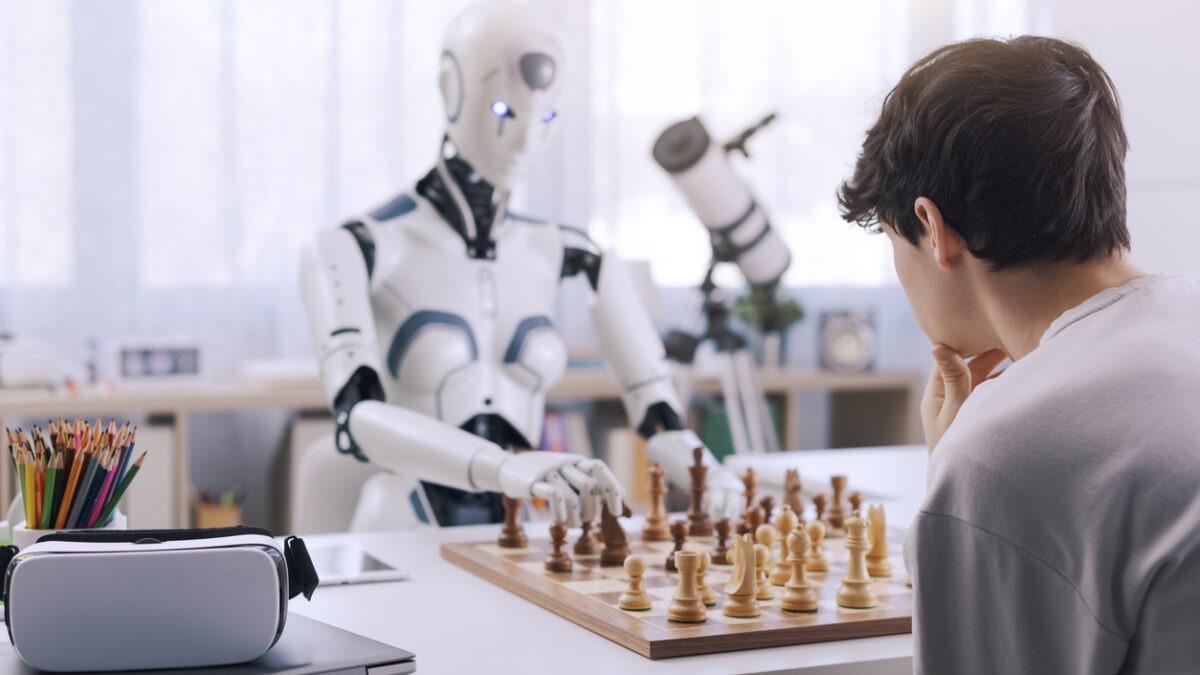 Machine Learning and Automation helps a boy to play chess